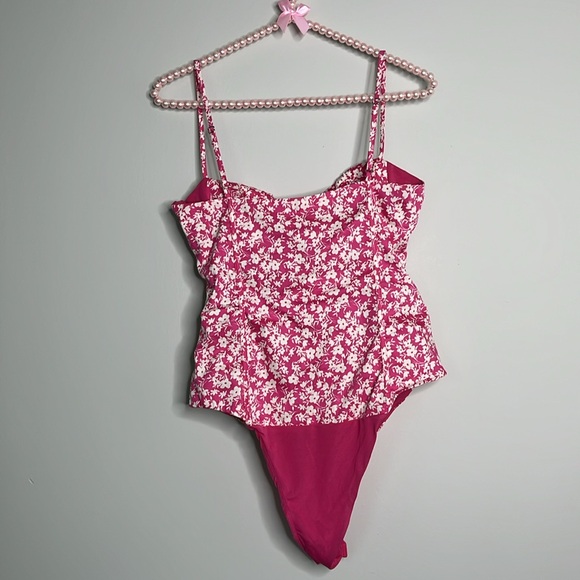 ZARA pink floral corset bodysuit - Picture 10 of 10